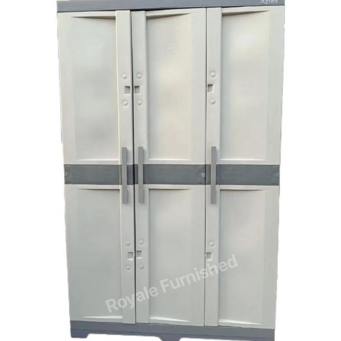 Lemari Plastik Luxury 3 Pintu LX3HB - Lemari Pakaian Plastik 3 Pintu Jumbo