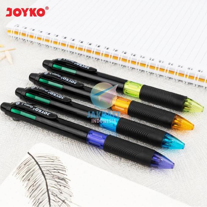 PROMO TERBATAS (1 PCS) PULPEN BALLPOINT 4 WARNA IN 1 PEN JOYKO BP-288 QUACO 3 TEBAL 0.7 MM BERKUALIT