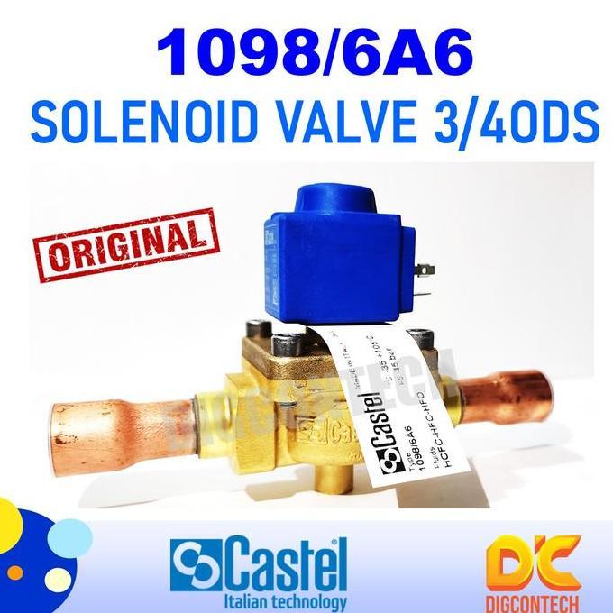 Promo Solenoid Valve Castel 3/4" Ods 1098/6A6 Solder Las