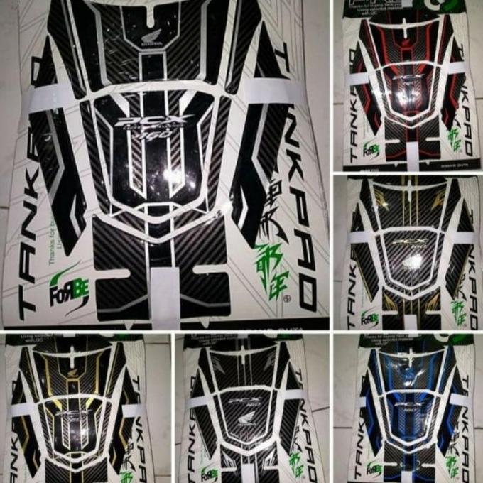 Sticker Stiker Tankpad Timbul New PCX 160 carbon 3D merah biru gold