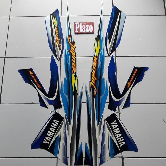 stiker striping body motor  jupiter z 2005 biru