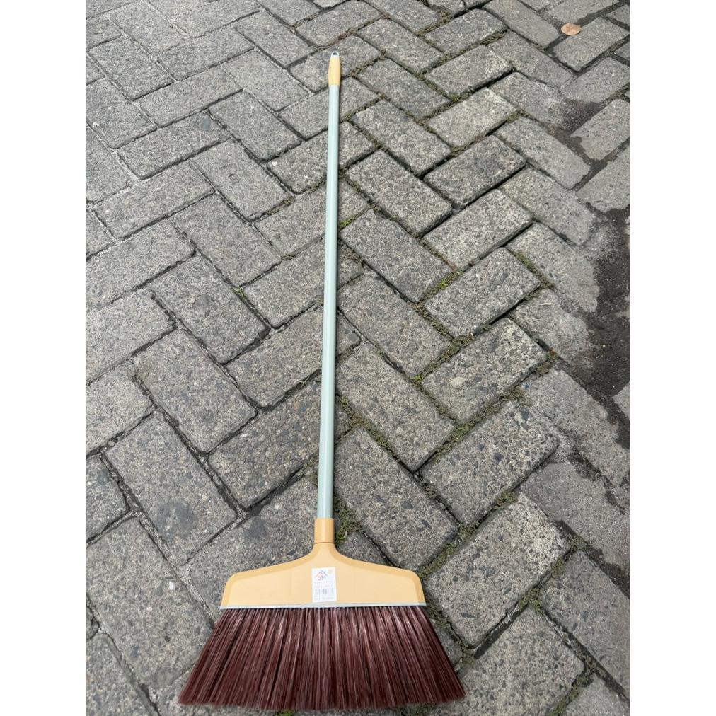 HOT SALE Sinar Sapu Lantai Plastik 1318 Bulu Lembut Anti Keriting Gagang Padat Ringan Kokoh Tahan La