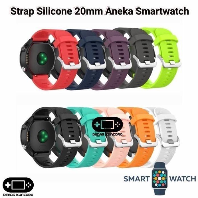 Strap Silicone 20mm Oase Smartwatch Horizon W1 WS S1 Silikon Tali Jam