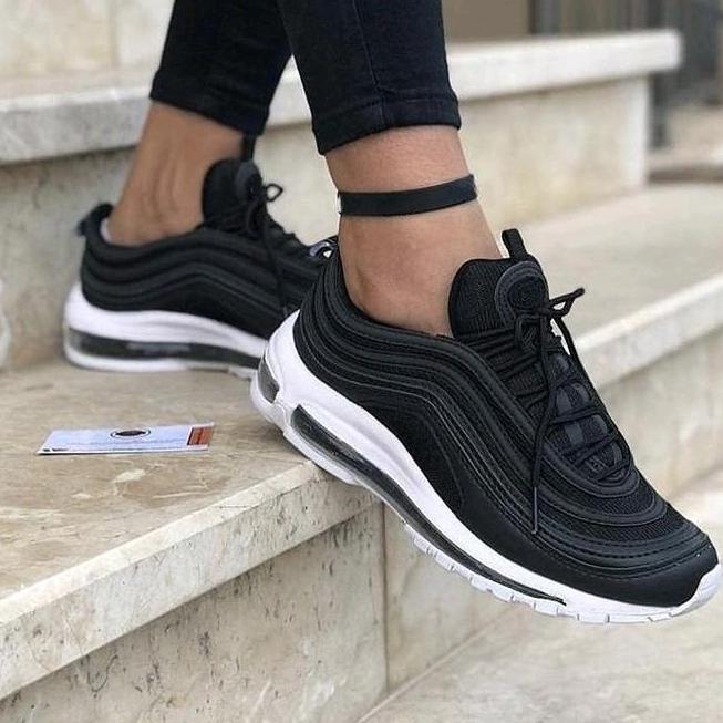 Sale Terlaris Sepatu Sneakers Am-97 White Black 39-44 Musim Dingin Casual Shoes Kasual Pria