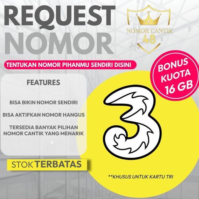 Request Nomor Khusus Nomor Tri
