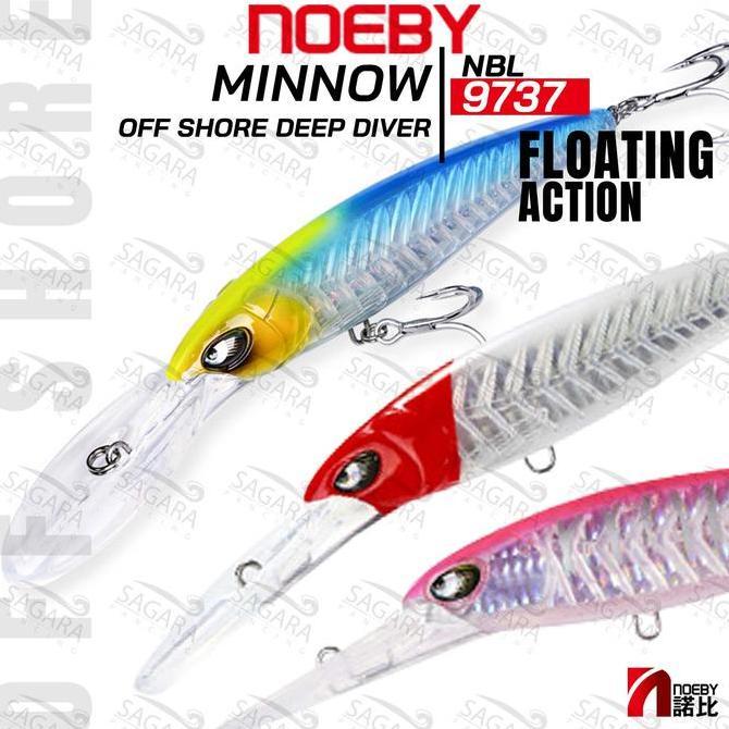 Umpan Trolling Casting Minnow Noeby 9737 Floating Lure Umpan Pancing