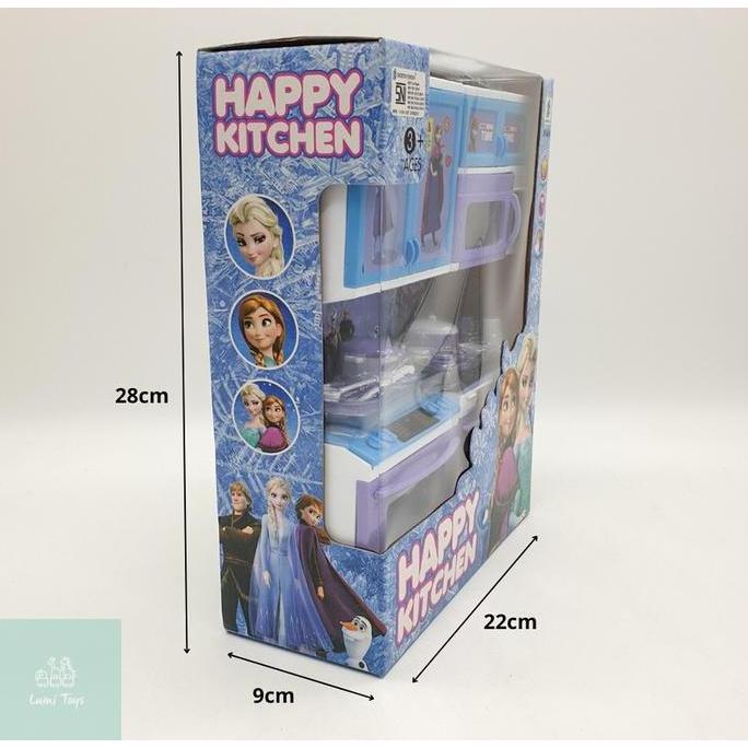 Mainan Anak Perempuan Masak Masakkan Alat Dapur Happy Kitchen Set Frozen Elsa Anna BP6649