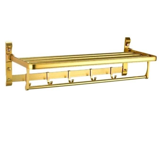 Rak handuk Gold Aluminium Anti karat Gantungan handuk Warna emas