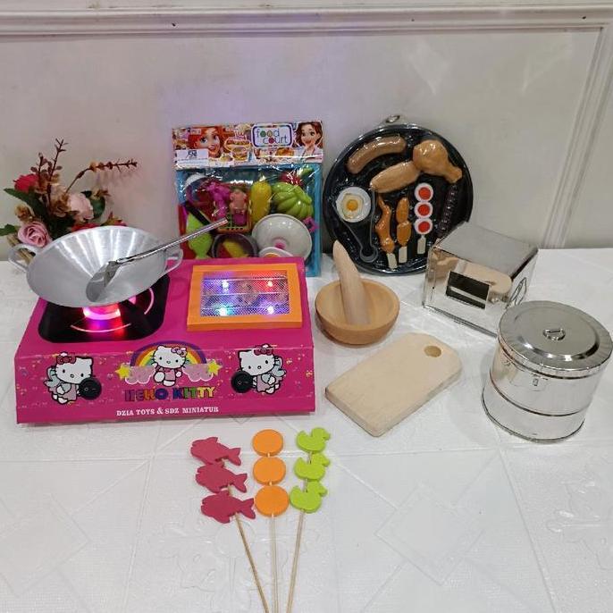 Baru /Kompor mainan Bakaran LED HK baru Cewek Set Hadiah dengan Baterai cas - hk kompor saja/ Termur