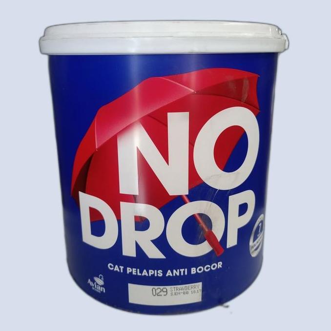 No Drop warna pink 029 Strawberry cat pelapis anti bocor 4 kg ( galon)