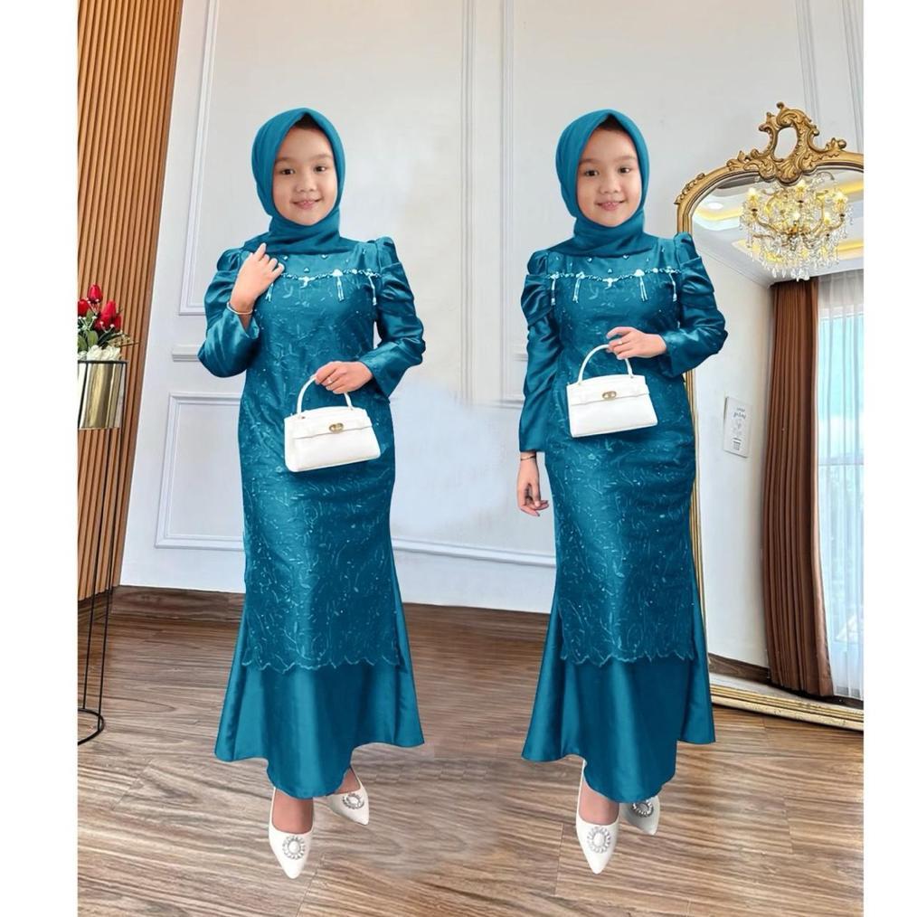 Gamis Wanita Kid Nadira 3-12Tahun Gamis Pesta Anak Gamis Couple Ibu Anak Dress Muslim Anak Gamis Ana