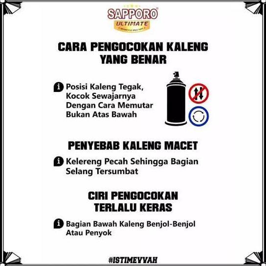 Sapporo Ultimate B11 White/putih/cat semprot/pylox/pilok/motor/sepeda