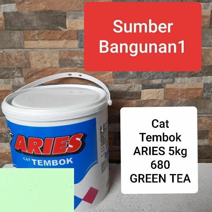 Cat Tembok ARIES by AVIAN 680 Green Tea Hijau cat dinding triplek 5 kg