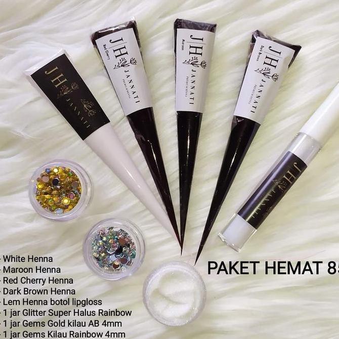 PAKET HEMAT JANNATI HENNA PAKET KOMPLIT HENNA UNTUK HENNA ART PEMULA