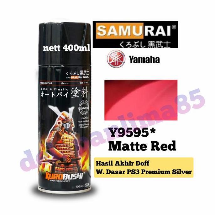 Samurai Paint Y9595 Matte Red/merah doff/cat semprot/pylox/pilok