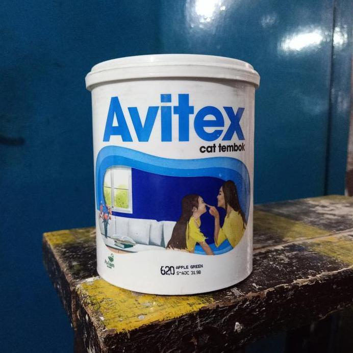 Cat tembok Avitex 620 Apple Green kemasan 1 kg ( Hijau )