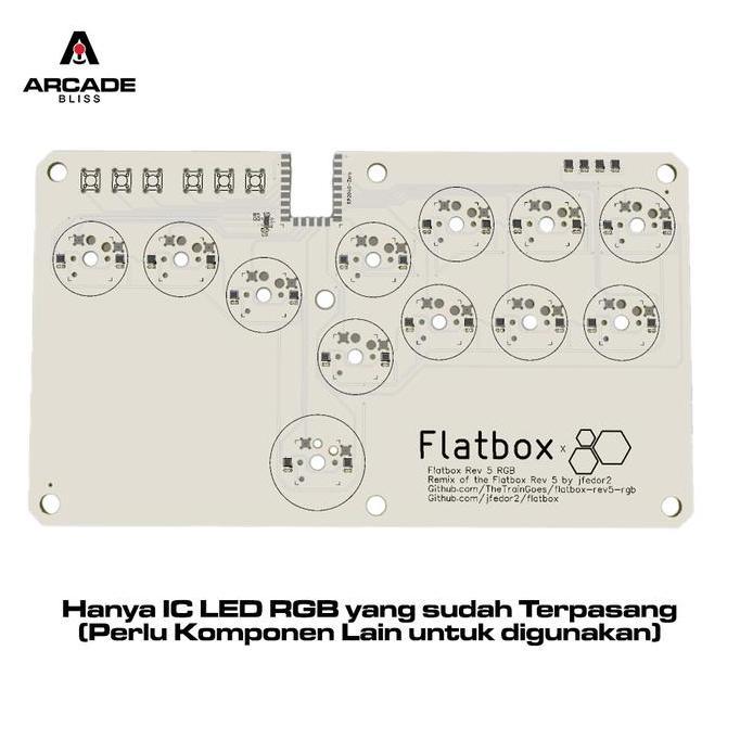 Ready Flatbox REV5 RGB V2 PCB Kosong Official Controller GP2040-CE PCB SMT IC LED Soldered DIY HITBO