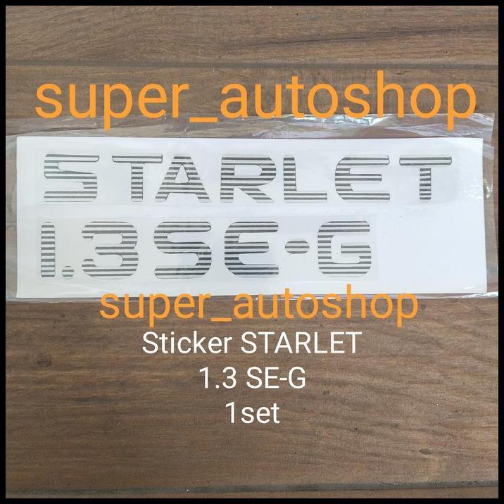 GRATIS ONGKIR STICKER STIKER STARLET 1.3 SE-G 1SET 
