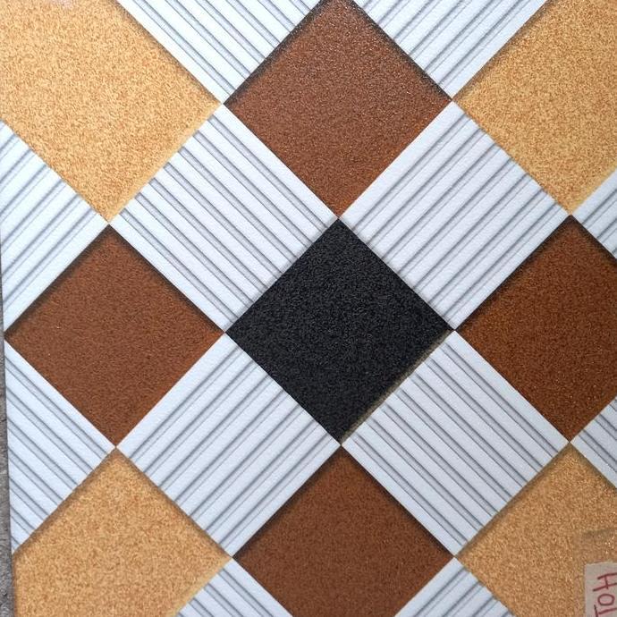 KERAMIK KAMAR MANDI KASAR IKAD 40X40 BROWN WAJIK