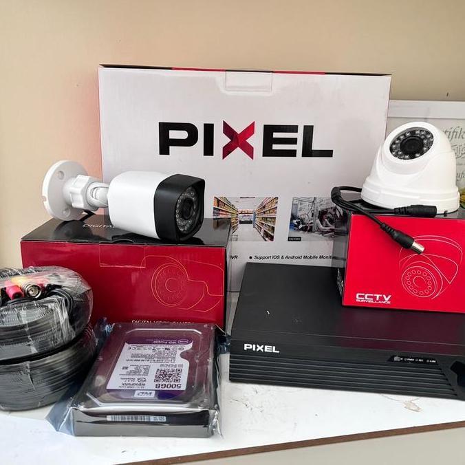 Murah Paket 2 Kamera Cctv Pixel Dvr 8Ch