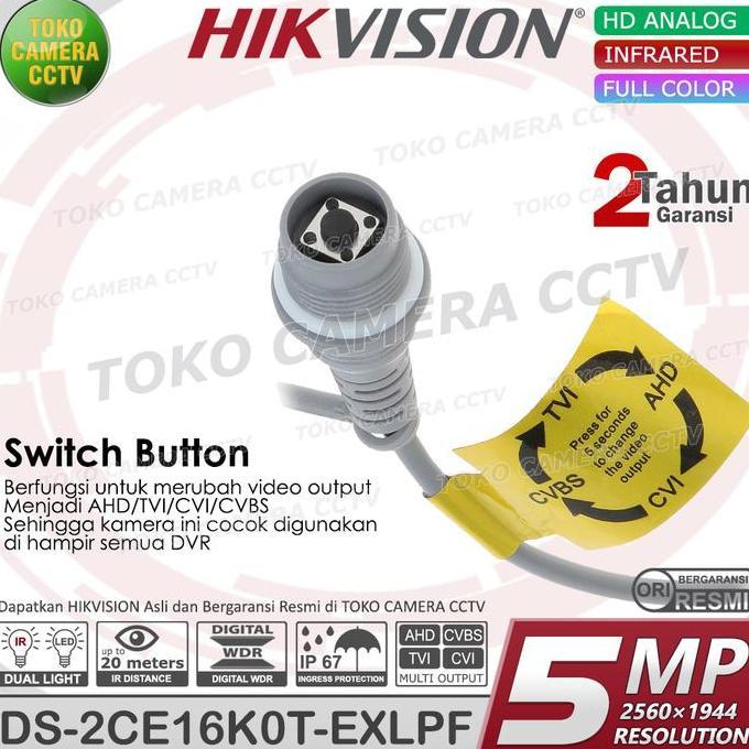 Grosir Kamera Cctv Outdoor 5Mp Colorvu Hikvision Cctv Outdoor 3K Dual Light