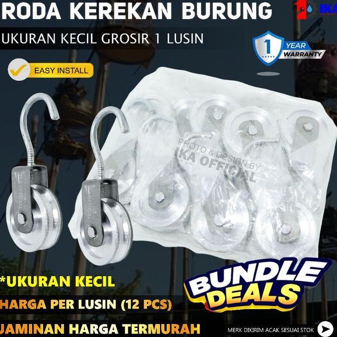BOVANA GROSIR 12 PCS kerekan burung kerekan roda sangkar burung kantrol roda ukuran besar kantrol un