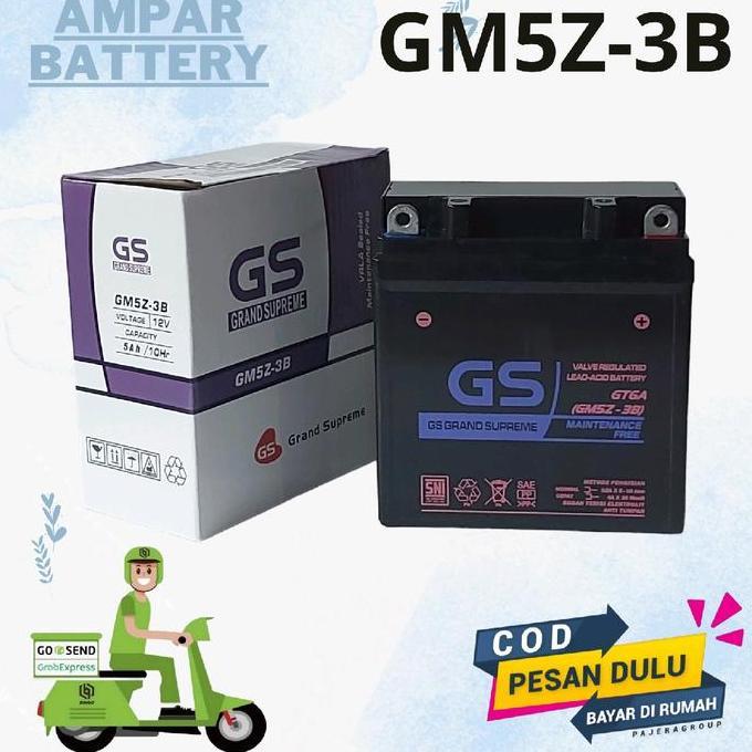 AKI MOTOR HONDA SUPRA X 100CC ASTREA GRAND SUPRA FIT LEGENDA GS GM5Z-3B ACCU KERING MF Accessories M