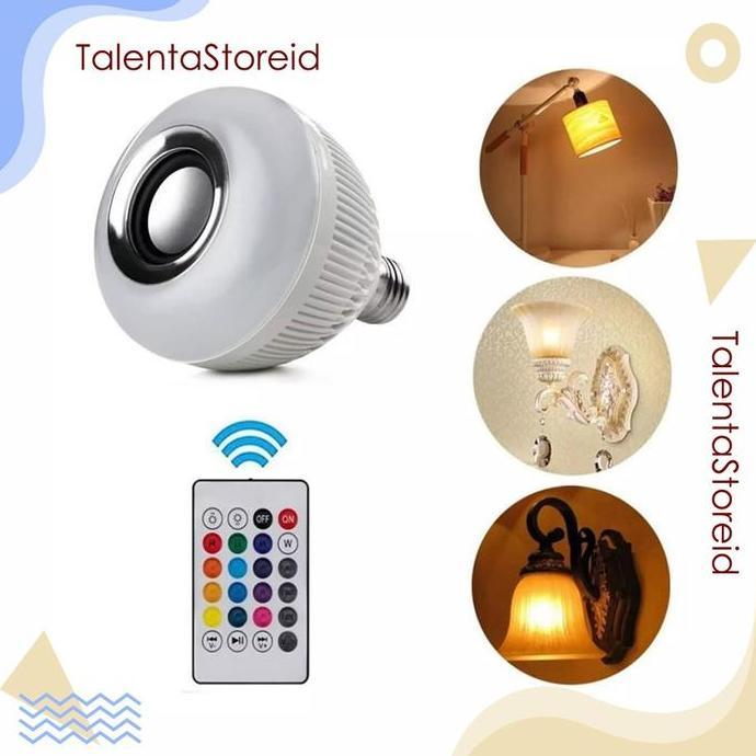 Bohlam Speaker Wireless Lampu LED Smart LED Music Light