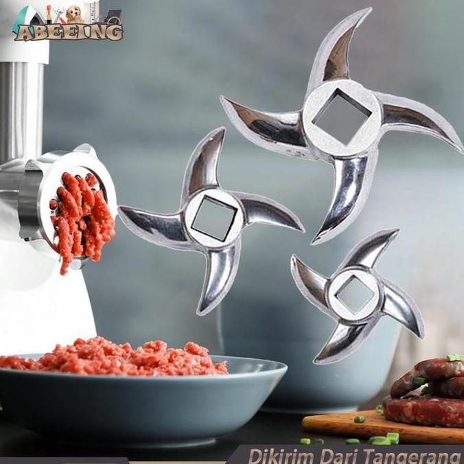 SYAUBAN Pisau Giling Daging No 8/12/42 Stainless Steel Pisau Giling Daging