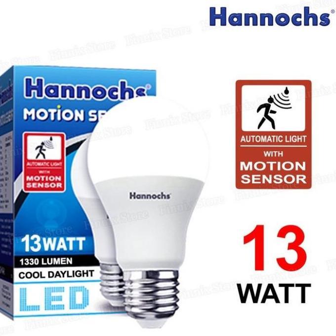 Lampu LED Bulb Hannochs 13W Motion Sensor Bohlam Hannochs
