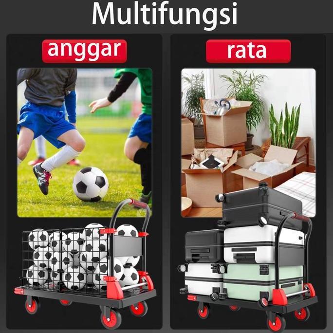 Promo Reaim Troli Barang Lipat Dengan Pagar Hand Gerobak Troli Roda Troli Ringan Lipat Troli Kecil P