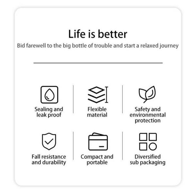 Kantong Tempat Sabun Cair Shampoo Travel traveling piknik Reusable Pouch Z21