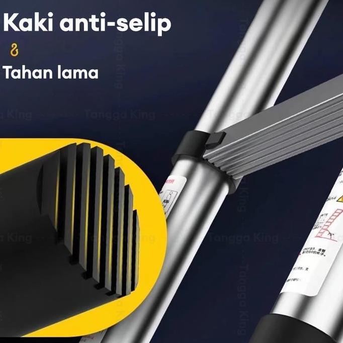 Sale Reaim Tangga Lipat Alumunium Tangga Teleskopik Multifungsi 1.9M-5.9M Tangga Lipat Teleskopik Ta