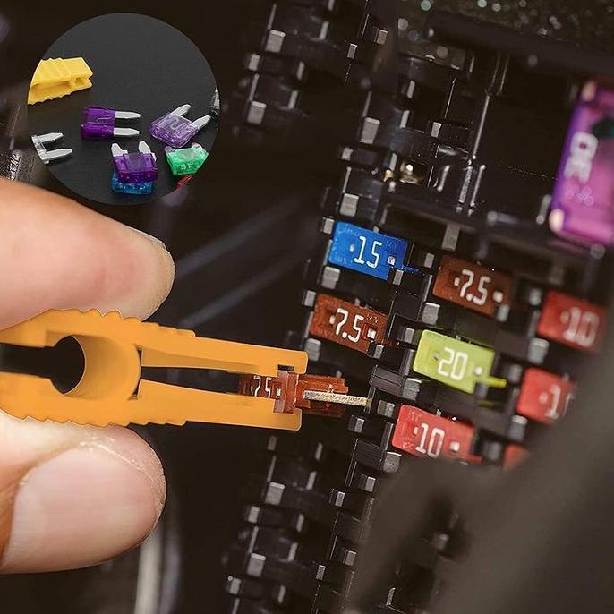 KIMDARY 120pcs/box Tempat Sikring Mobil Fuse Blade Sekring Mobil Motor Tempat Sekring Tancap Sekring