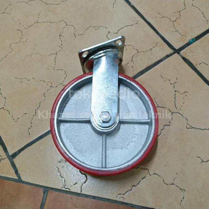 Promo Roda Pu Heavy Duty 8 Inch / Roda Troli 8 Inch Pu Hidup