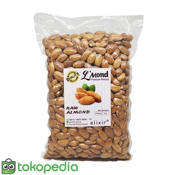 kacang almond 1kg / kacang almond mentah /almond / kacang almond raw