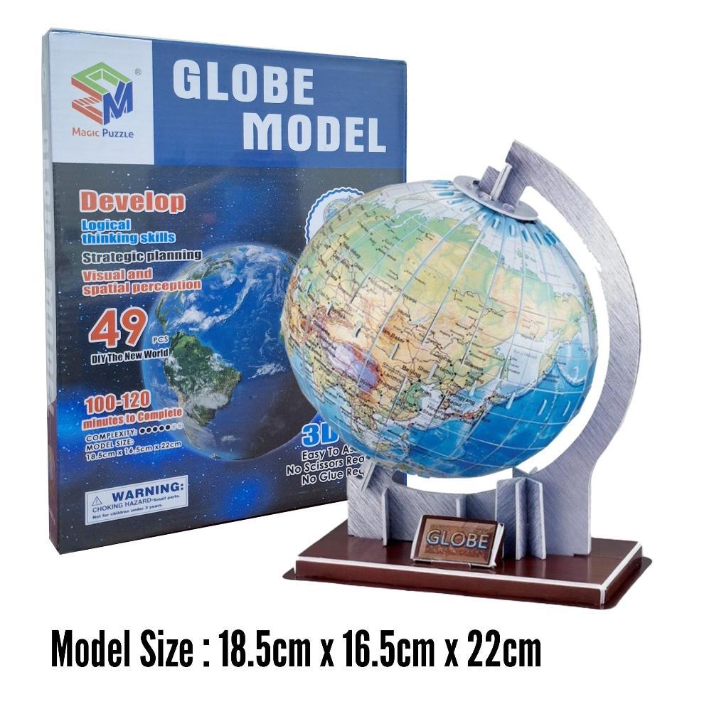 GLOBE 3D PUZZLE -  Pazel DIY Bola Dunia - Puzzle Bola Dunia - Puzzle Edukasi B468-9 - Mainan Edukasi