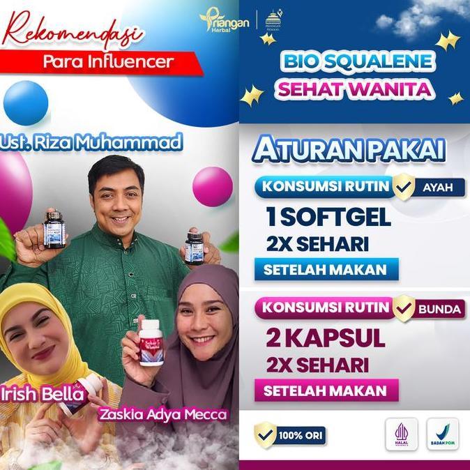 Kenk- Paket Promil Program Hamil Vitamin Kesuburan Pria Wanita Bio Squalene Sehat Wanita