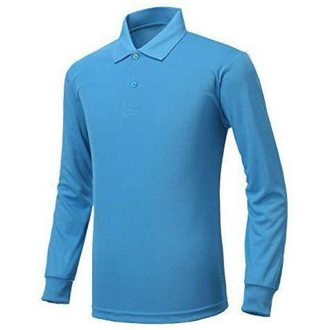 Fuku- Kaos Polo Pria Kerah Lengan Panjang / Polo Pria Kerah Seragaman Basic Tebal