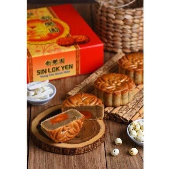 1 Box Isi 4 Kue Bulan Sin Lok Yen Tiong Ciu Guek Phia Mooncake Vegan 14 Rasa Ukuran Jumbo Tiong Ciu 