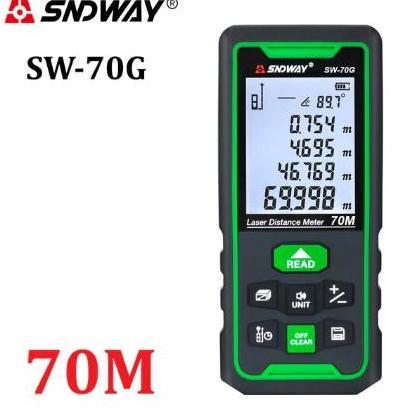 SNDWAY METERAN DIGITAL GREEN LASER 70 METER SW-70G LASER HIJAU OUTDOOR ORIGINAL DAN TERPERCAYA