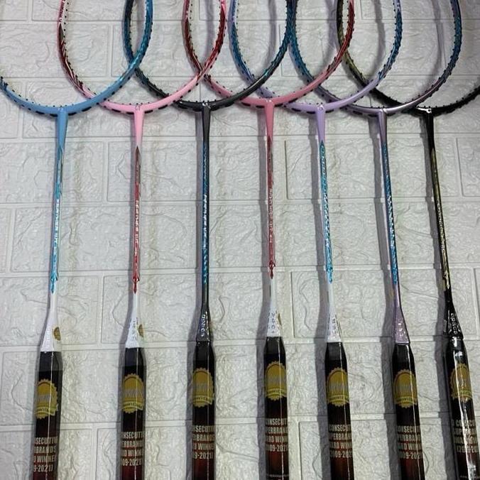 Smastr- Raket Badminton New Apacs Feather Wt.55 Nanotec Kuat 35 Lbs Berat 58Gr