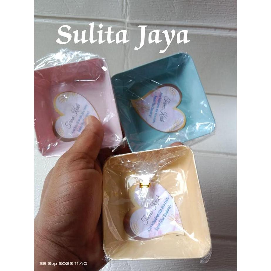 Souvenir Pernikahan  Mangkok - Isi 50 Pcs Souvenir Pernikahan Mangkok Kotak Warna Kemas Plastik / So
