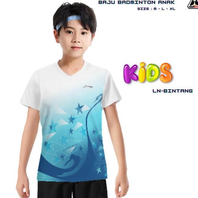 Smastr- Bal-02 Baju Badminton Anak Kaos Badminton Jersey Bulutangkis Print