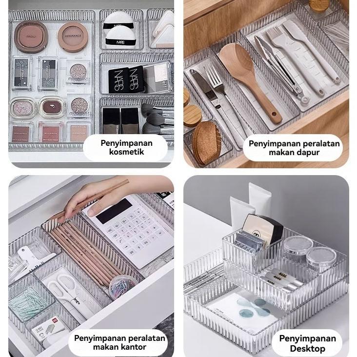 SOLARA KOTAK AKRILIK LACI AKRILIK STORAGE ORGANIZER ACRYLIC TEMPAT PENYIMPANAN SERBAGUNA | DRAWER BA