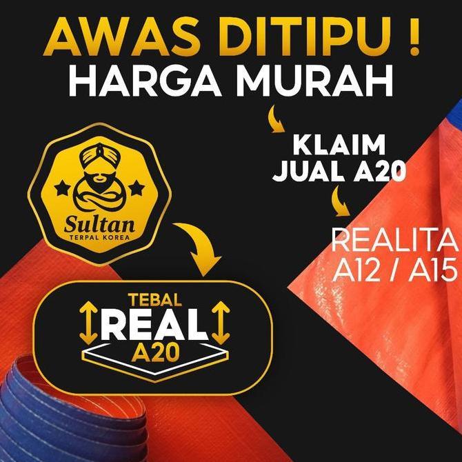 Terpal Kolam Terpal Ikan Kotak 2x1x0,6 / 1x2x0,6 / 200x100x60 / 100x200x60 Tebal A20 / A15 / A12 / A