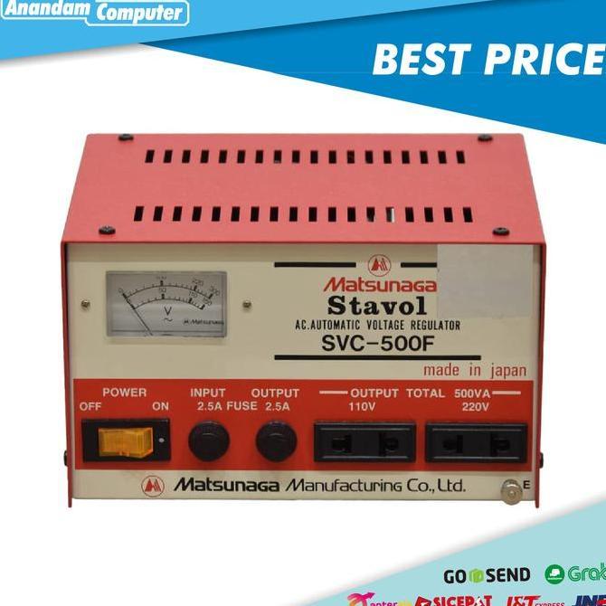 STAVOLT SVC 500W MATSUNAGA / STABILIZER SVC 500VA MTS / 500 WATT - STAVOLT ANALOG ORIGINAL DAN TERPE