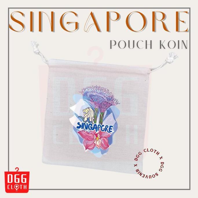 Dggcloth Pouch Koin Souvenir Singapore Dompet Koin Oleh Oleh Singapore 5 Murah Meriah