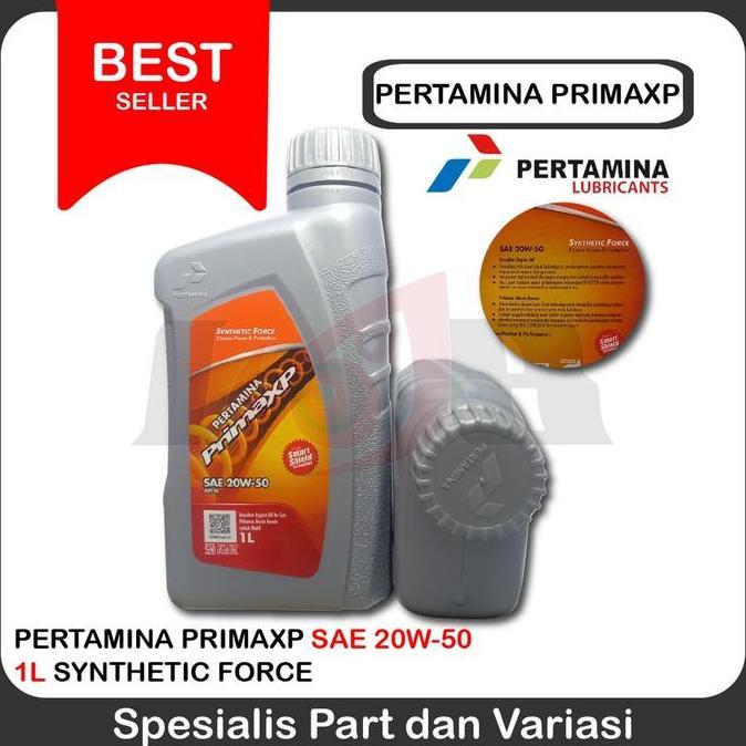 New- Pertamina Prima Xp Sae 10W40 Atau 20W50 Motor Mobil Oli 1L Car Engine Mesin
