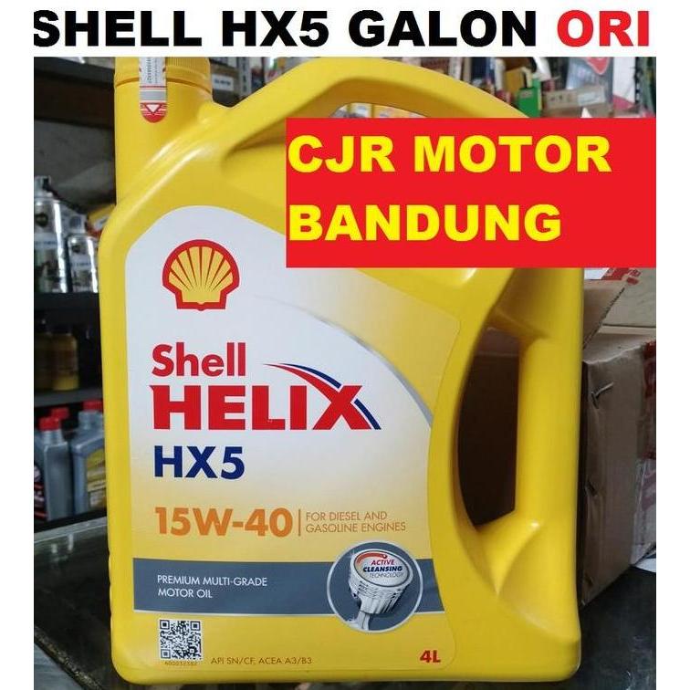 New- Oli Shell Helix Hx5 15 40 4 Liter / 1 Galon Botol Kuning Hx 5